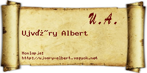 Ujváry Albert névjegykártya