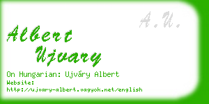 albert ujvary business card