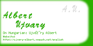 albert ujvary business card